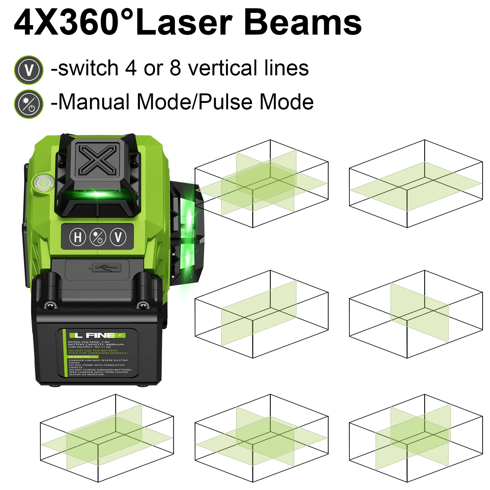 Lfine 4D 16-Line 360° Self-Leveling Laser Level with Tripod Option - Image 3