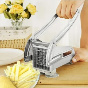 French Fries Cutter – Stainless Steel Potato Slicer with 36/46-Hole Blade