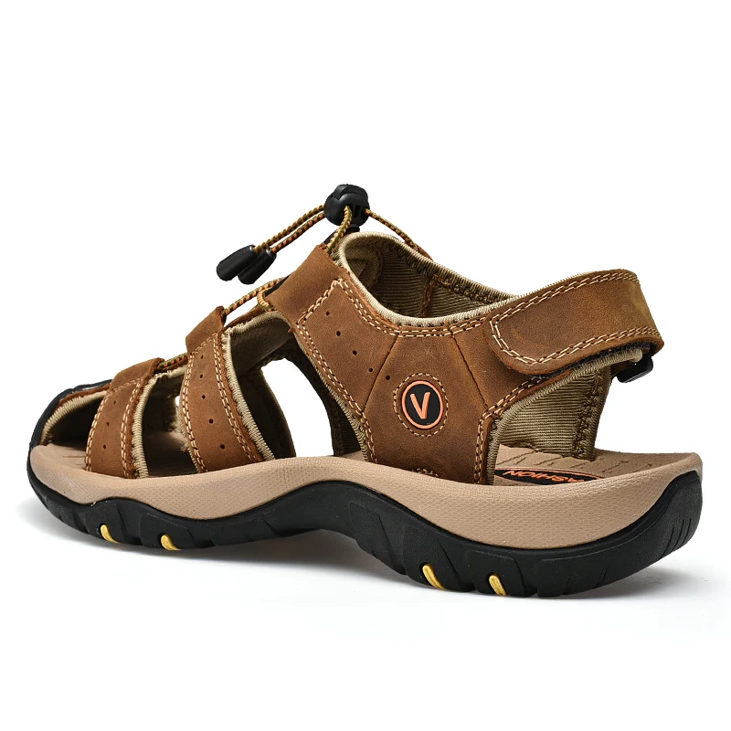Genuine Leather Mens Casual Leather Sandals - Image 6