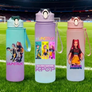 KPop Demon Hunters Anime Water Bottle – Sport Shaker Drink Cup