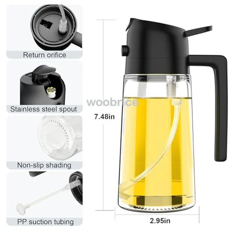 2-in-1 Oil Spray Dispenser – Cooking Oil Sprayer for Air Fryer & Kitchen Use - Image 5