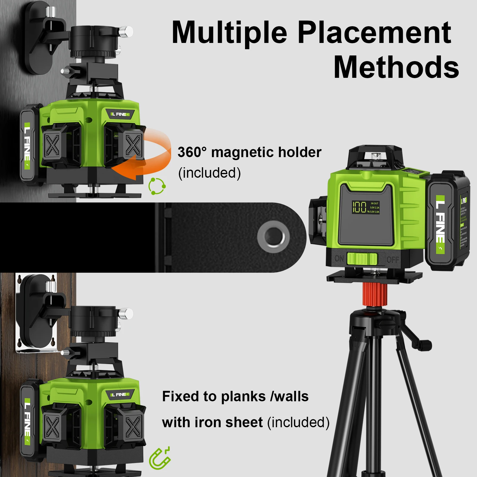 Lfine 4D 16-Line 360° Self-Leveling Laser Level with Tripod Option - Image 5