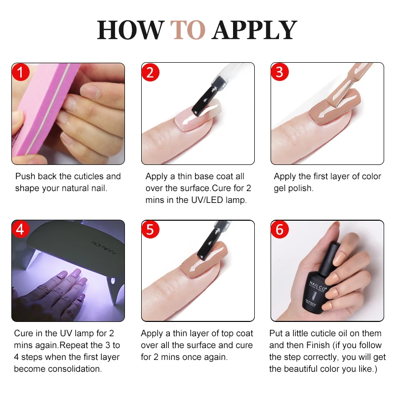 NAILCO Dark Red Gel Nail Polish – 15ml Glitter UV Gel for Nails - Image 2