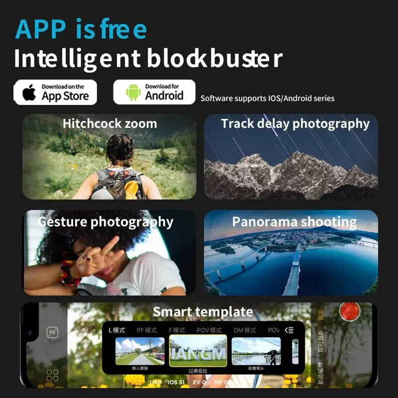 AOCHUAN SmartXE 3-Axis Phone Gimbal with AI Face Tracking - Image 4