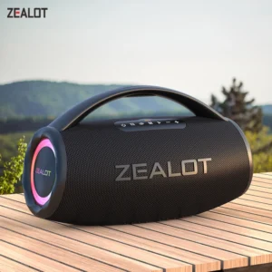 Zealot S97 80W Portable Bluetooth Speaker with RGB Lights & 360° Sound