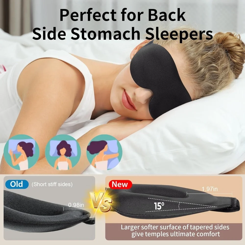 3D Contoured Sleeping Eye Mask – Light Blocking Sleep Mask for Men & Women - Image 5