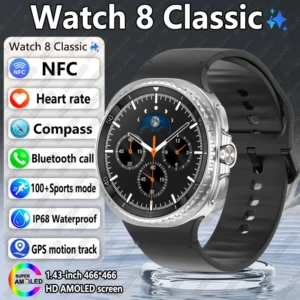 Galaxy Watch 8 Classic – AMOLED Smartwatch with Bluetooth Calling, GPS & Heart Rate