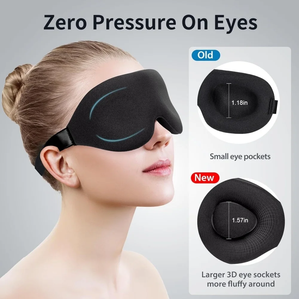 3D Contoured Sleeping Eye Mask – Light Blocking Sleep Mask for Men & Women - Image 2