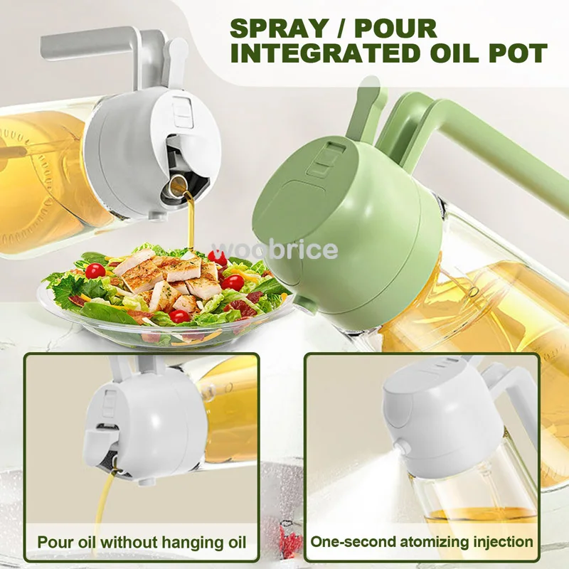 2-in-1 Oil Spray Dispenser – Cooking Oil Sprayer for Air Fryer & Kitchen Use - Image 2