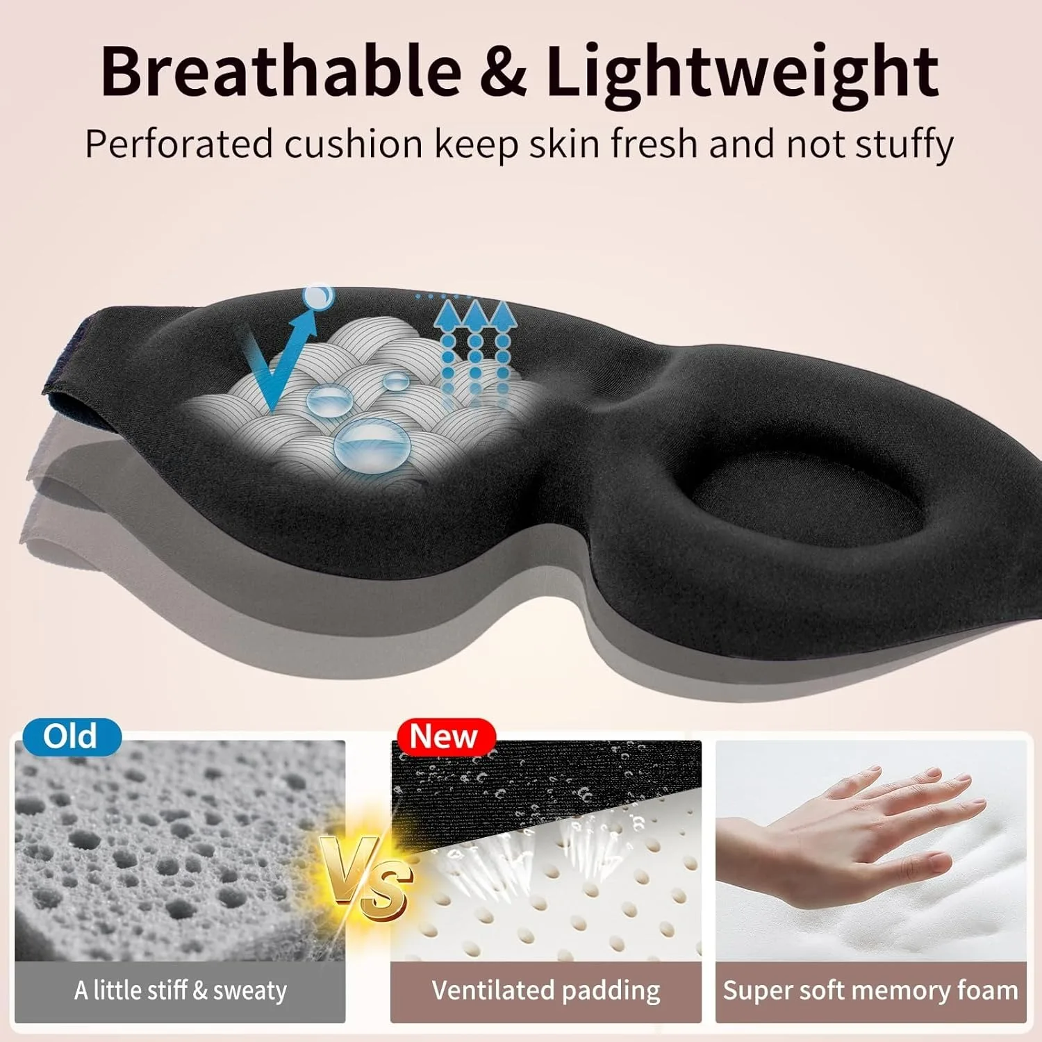 3D Contoured Sleeping Eye Mask – Light Blocking Sleep Mask for Men & Women - Image 3