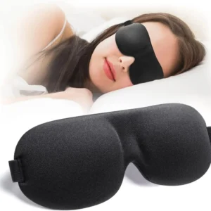 3D Contoured Sleeping Eye Mask – Light Blocking Sleep Mask for Men & Women