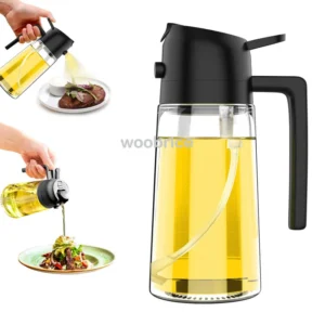 2-in-1 Oil Spray Dispenser – Cooking Oil Sprayer for Air Fryer & Kitchen Use